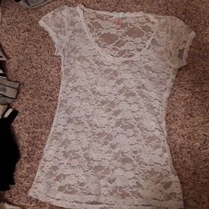 White lace tee
